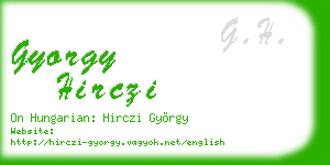 gyorgy hirczi business card
